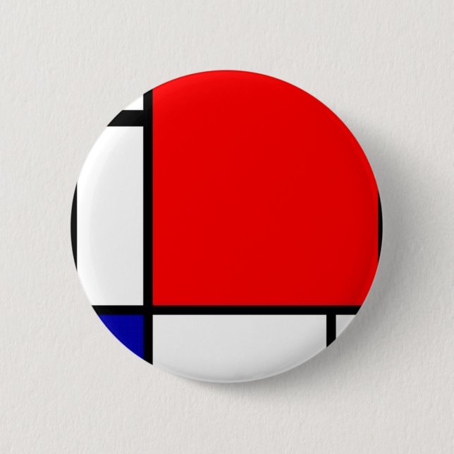 Piet Mondrian - Neoplastic Art 6 Cm Round Badge (Front)