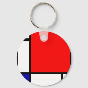 Piet Mondrian - Neoplastic Art Key Ring