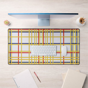 Piet Mondrian New York City I Abstract Art Desk Mat