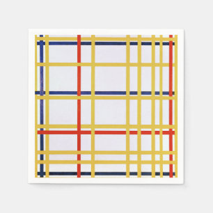 Piet Mondrian New York City I Abstract Art Napkin