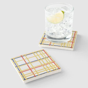 Piet Mondrian New York City I Abstract Art Stone Coaster