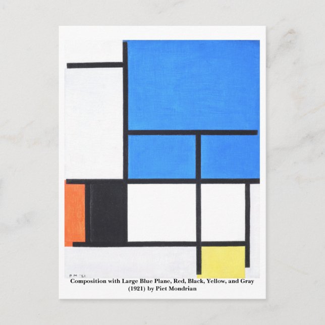 Piet Mondrian Postcard (Front)