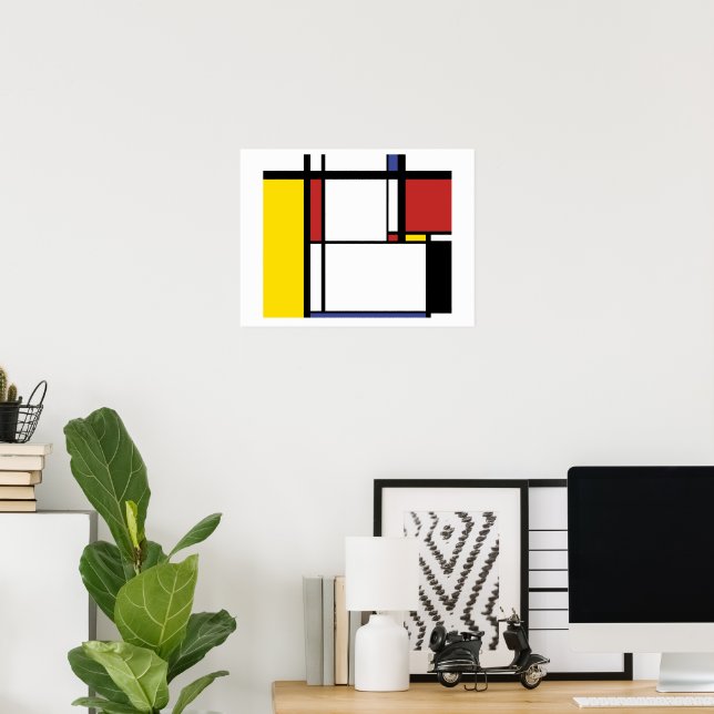 Piet Mondrian Postcard Poster (Home Office)
