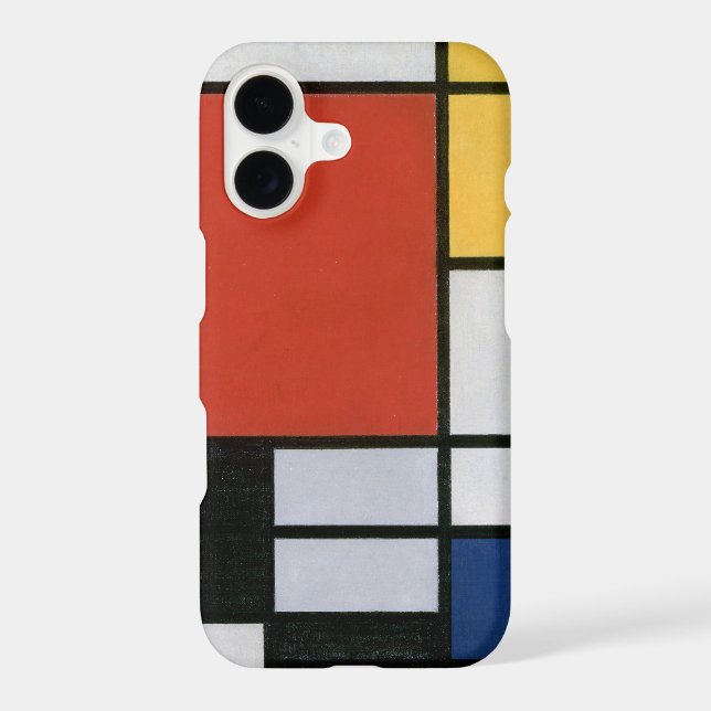 Piet Mondrian Red Blue Yellow Abstract Art (Back)