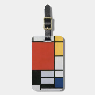 Piet Mondrian Red Blue Yellow Abstract Art Luggage Tag