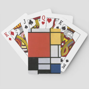 Piet Mondrian Red Blue Yellow Abstract Art Playing Cards