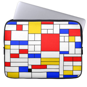 Piet Mondrian Style Abstract Art Laptop Sleeve