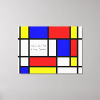 Piet Mondrian Style Art Quote or Your Text