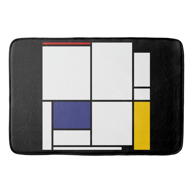 Piet Mondrian, Tableau 1 Bath Mat (Front)