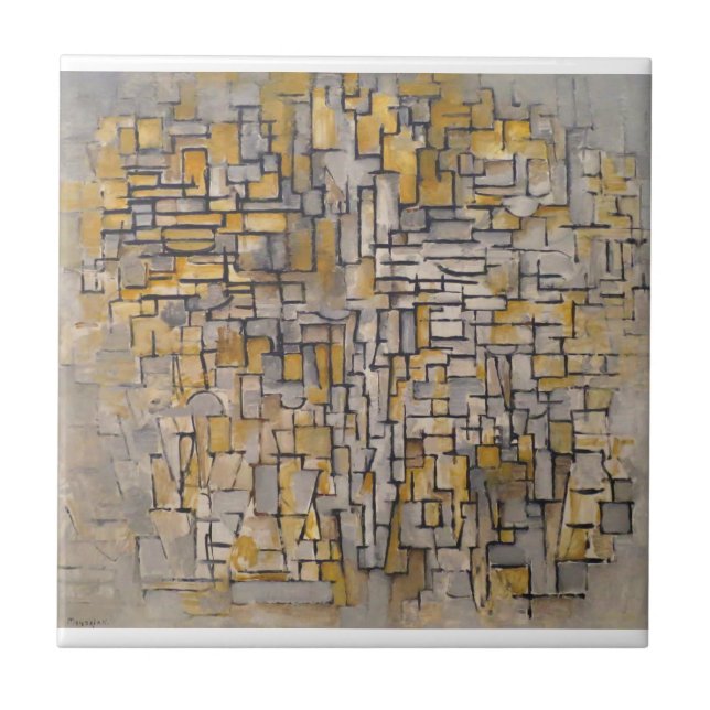 Piet Mondrian Tableau No 2 Composition No VII 1913 Tile (Front)