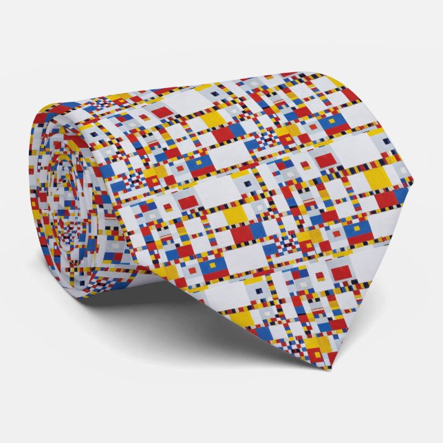 piet mondrian , victory.boogie-woogie tie (Rolled)