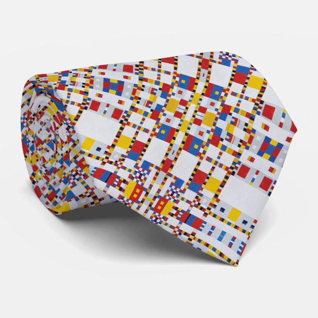 piet mondrian , victory.boogie-woogie tie (Rolled)