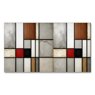 Piet Mondrian Vintage Magnetic Business Card