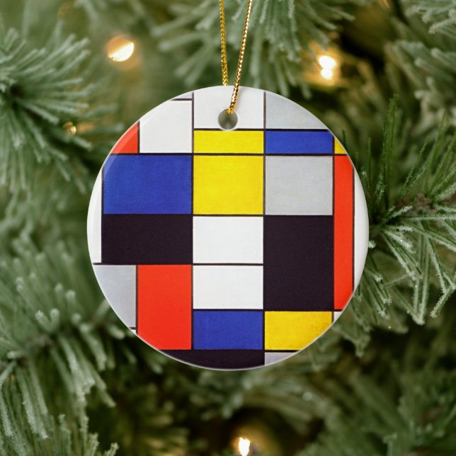 Piet Mondrian's Composition A Ceramic Tree Decoration (Tree)