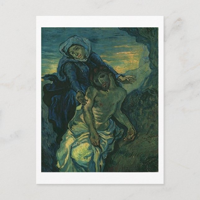 Pietà (after Delacroix), Van Gogh Fine Art Postcard (Front)