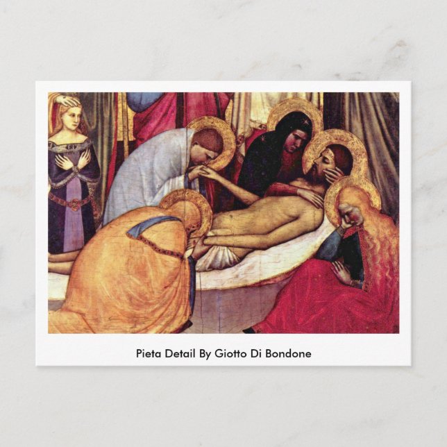 Pieta Detail By Giotto Di Bondone Postcard (Front)