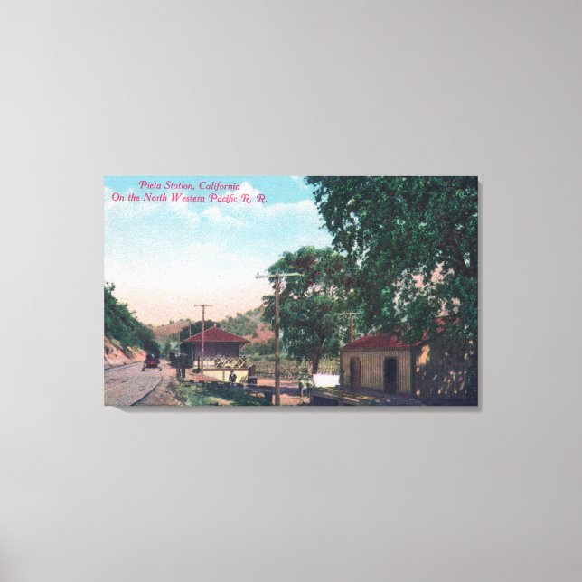 Pieta Northwestern Pacific RR Station Canvas Print (Front)