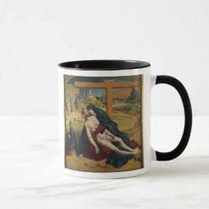 Pieta with Two Donors (oil on panel) Mug