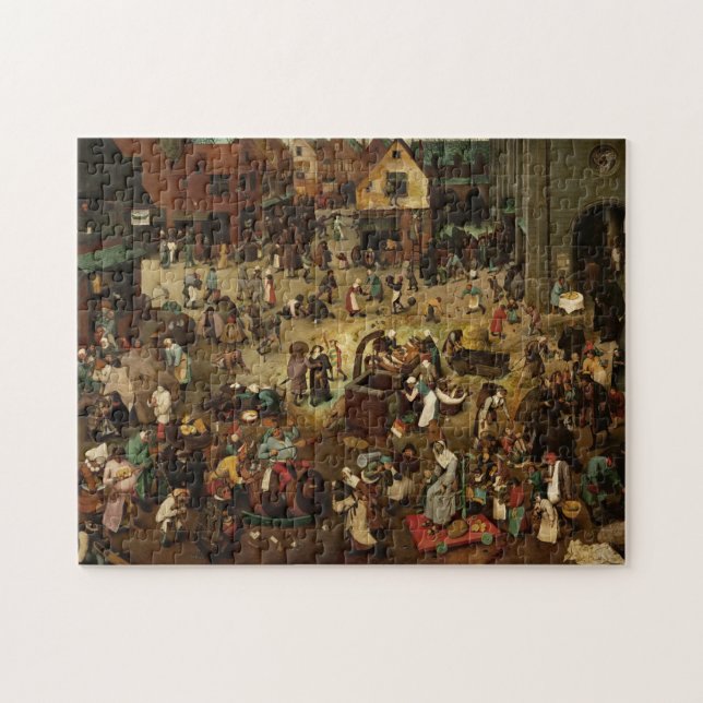 PIETER BRUEGEL - Fight between Carnival and Lent Jigsaw Puzzle (Horizontal)