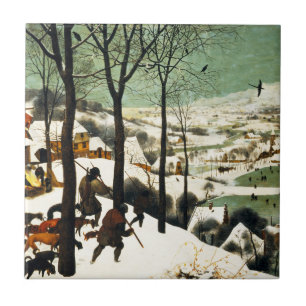 Pieter Bruegel Hunters in the Snow Tile