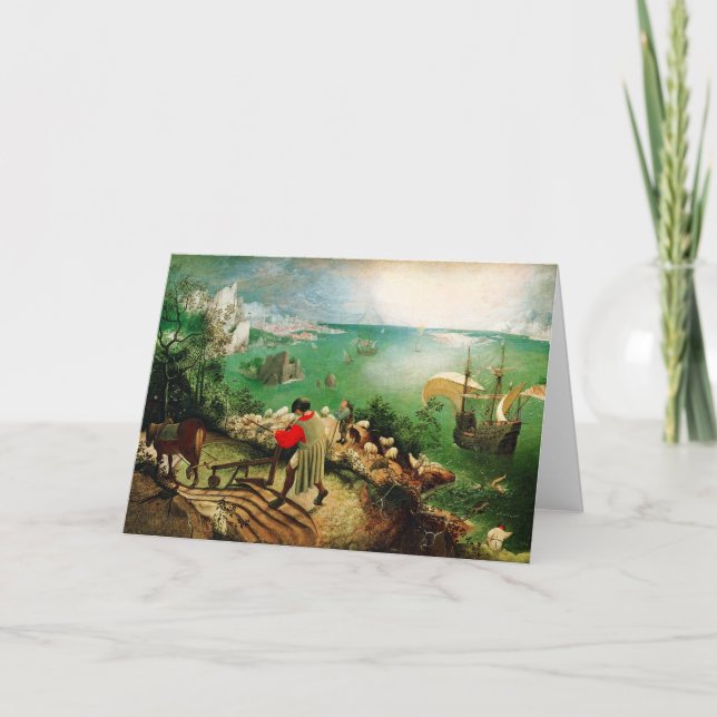 Pieter Bruegel Landscape with the Fall of Icarus Card (Front)