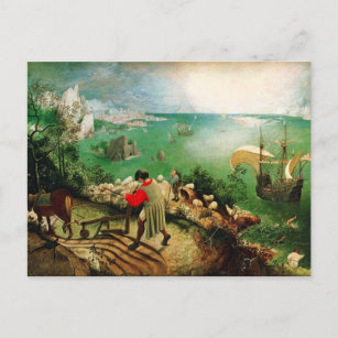 Pieter Bruegel Landscape with the Fall of Icarus Postcard