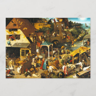 Pieter Bruegel Netherlandish Proverbs Invitations