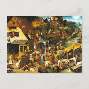 Pieter Bruegel Netherlandish Proverbs Postcard