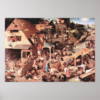 Pieter Bruegel-The Dutch proverbs Poster
