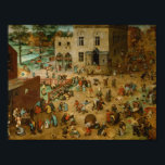 Pieter Bruegel the Elder - Children’s Games Poster<br><div class="desc">Children’s Games by Pieter Bruegel the Elder, 1560. Oil on wood.</div>