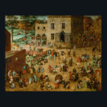 Pieter Bruegel the Elder - Children’s Games Poster<br><div class="desc">Children’s Games by Pieter Bruegel the Elder,  1560. Oil on wood.</div>