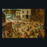 Pieter Bruegel the Elder - Children’s Games Poster<br><div class="desc">Children’s Games by Pieter Bruegel the Elder,  1560. Oil on wood.</div>