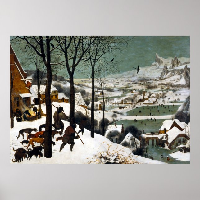 Pieter Bruegel the Elder Hunters in the Snow Poster (Front)
