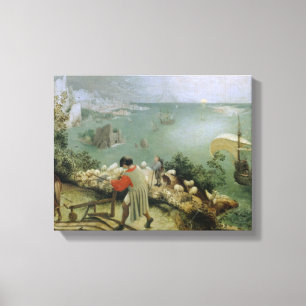 Pieter Bruegel the Elder -Landscape Fall of Icarus Canvas Print