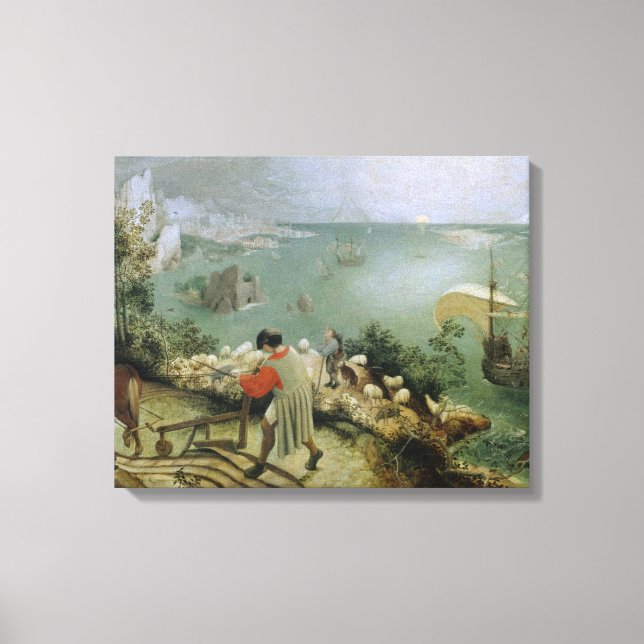 Pieter Bruegel the Elder -Landscape Fall of Icarus Canvas Print (Front)