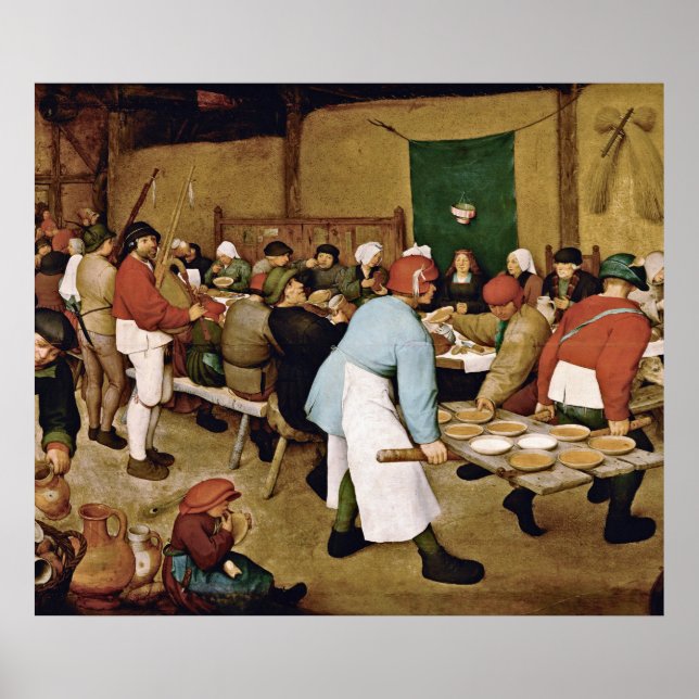 Pieter Bruegel The Elder - Peasant Wedding 1566 Poster (Front)
