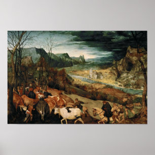 Pieter Bruegel the Elder - The Return of the Herd Poster