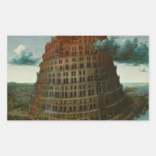Pieter Bruegel the Elder - The Tower of Babel Rectangular Sticker