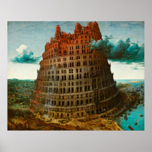PIETER BRUEGEL - The little tower of Babel 1563 Poster