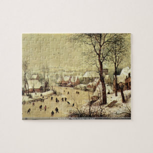 Pieter Bruegel - Winter landscape with skaters Jigsaw Puzzle