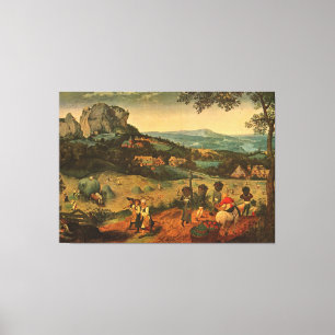 Pieter Bruegel's Bruegel's The Hay Harvest - 1565 Canvas Print