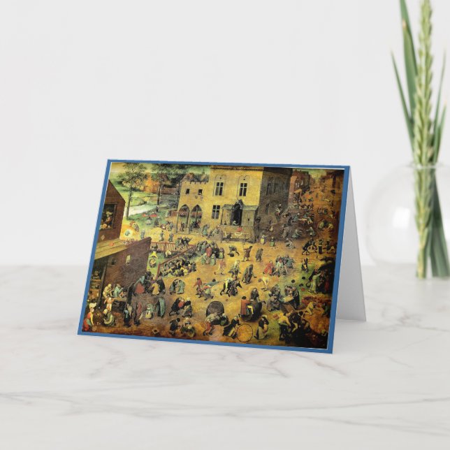 Pieter Bruegel's "Children’s Games" - 1560 Card (Front)