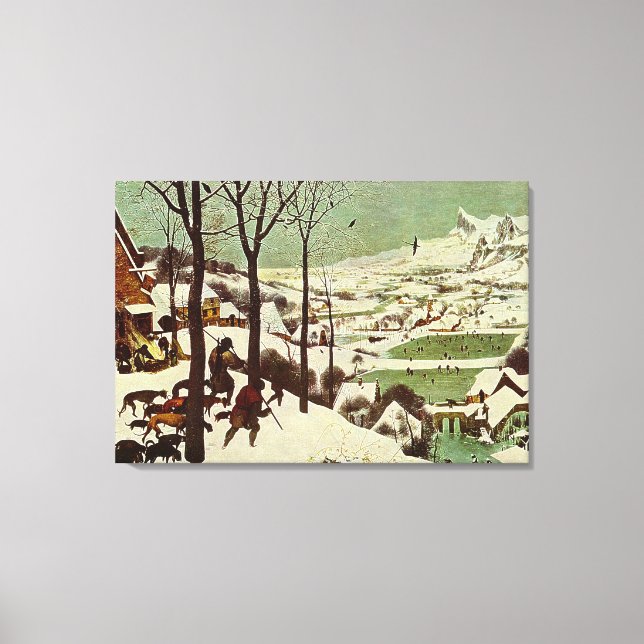 Pieter Bruegel's The Hunters in the Snow - 1565 Canvas Print (Front)