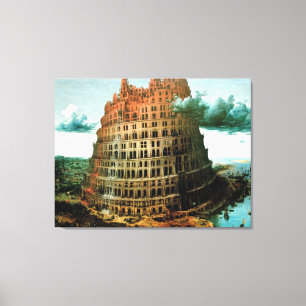 Pieter Bruegel's The "Little" Tower of Babel Canvas Print