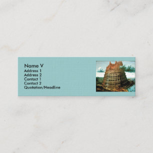 Pieter Bruegel's The "Little" Tower of Babel Mini Business Card