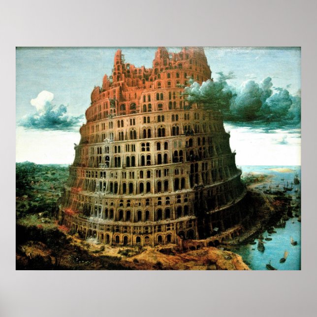 Pieter Bruegel's The "Little" Tower of Babel Poster (Front)