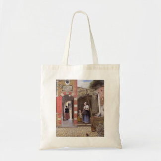 Pieter de Hooch- Courtyard of a house in Delft Tote Bag