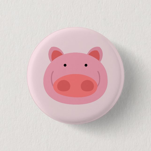 Pig 3 Cm Round Badge (Front)