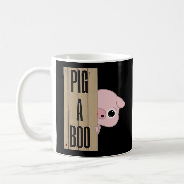 Pig A Boo Fence Coffee Mug (Left)