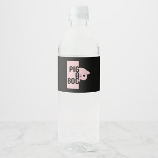 Pig A Boo Water Bottle Label